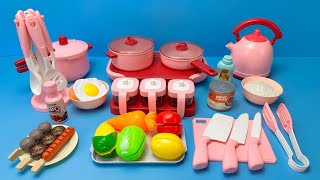 Satisfying Unboxing  Miniature Plastic Full Kitchen Set Toy Cooking Game  Kitchen Set Toy