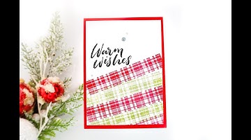 Unity Quick Tip: Christmas Plaid Stamping 1 Layer Card