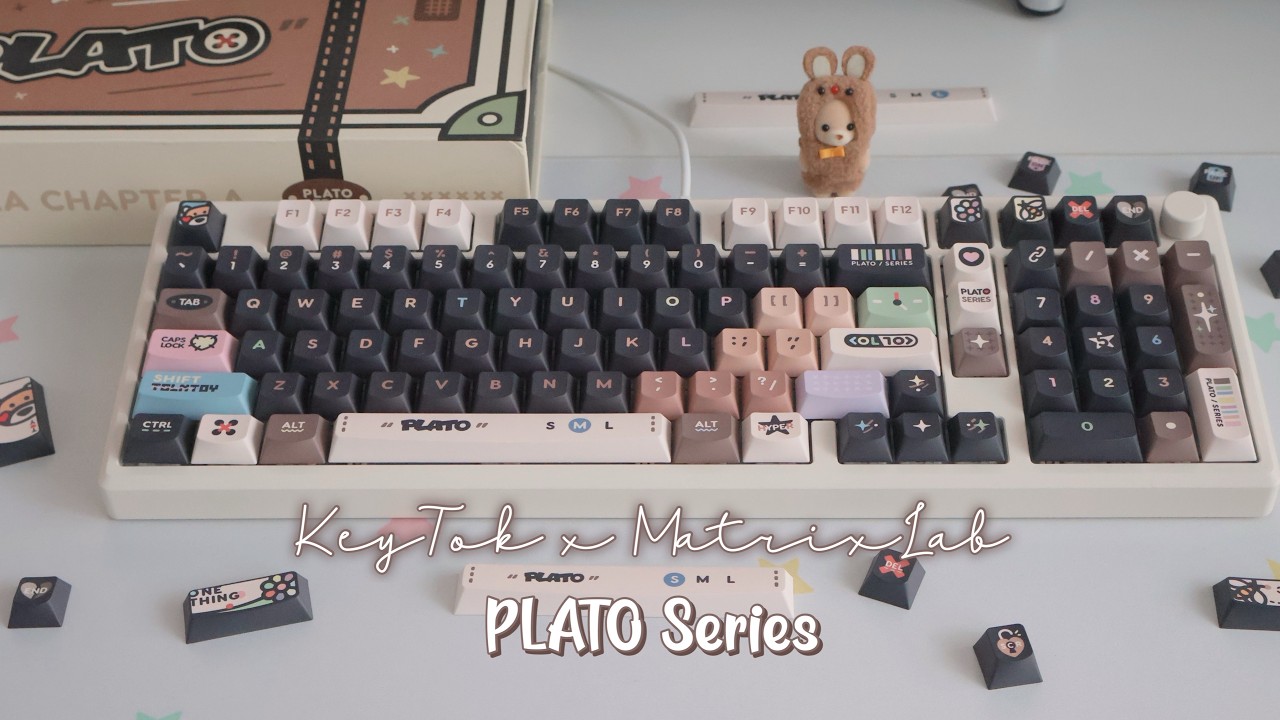KeyTok x MatrixLab PLATO 크리미 폼떡 키캡 🧸✨