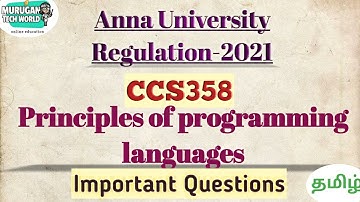 CCS358 Principles of programming languages important questions in tamil||Anna university reg-2021.