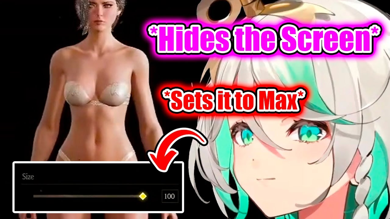 Ceci Immediately Hides the Screen When She Gets to the Breast Size Slider【Hololive EN】