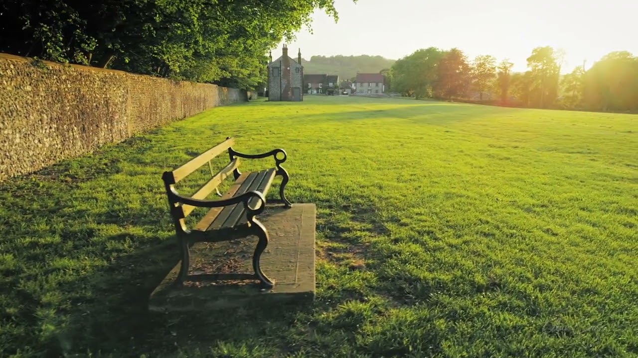 FINDON, WEST SUSSEX - AERIAL STOCK FOOTAGE