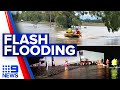 Queensland streets inundated as heavy rain continues | 9 News Australia