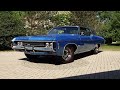1969 Chevrolet Chevy Impala Custom SS in Blue & 427 Engine Sound on My Car Story with Lou Costabile