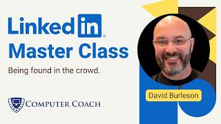 LinkedIn Master Class: Being Found in the Crowd
Your LinkedIn profile is either working for you or it isnt. This webinar helps you make sure its doing the former.
David Burleson breaks down the LinkedIn profile tips, networking strategies, and visibility best practices that actually move the needle. From getting your profile foundation right to understanding how the platform rewards consistency, this session covers what it takes to go from overlooked to in-demand. Whether you are just starting out on LinkedIn or looking to get more out of a profile you already have, there is something here worth applying.
Want to catch our next session live? We host regular webinars through our Tech & Talent Talks speaker series, connecting job seekers and working professionals with voices from across hiring, technology, and career development. Check out our upcoming events here: https://computercoachtampa.eventbrite.com/
The views expressed by our guest speakers are their own and do not necessarily represent the opinions of Computer Coach or its affiliates. LinkedIn Master Class: Being Found in the Crowd