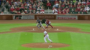 MIL@STL: Flores singles to center to plate Lucroy