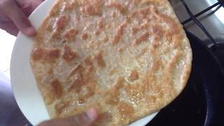 empanada tipo Pan pita tortilla en sarten relleno de carne | keema paratha tortilla India pakistan