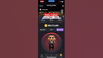 June 25 Hamster Kombat daily cipher Morse code   #hamsterkombat