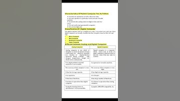 Different between analog and digital computer