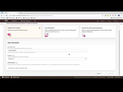 Amazon Web Services (AWS) Simple Dynamic Page - Lambda