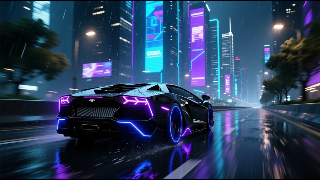 비가 내리는 고속도로