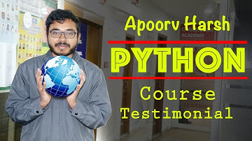 Apoorv Harsh  Python Course Testimonial at Webtech learning