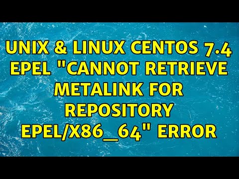 Unix & Linux: CentOS 7.4 EPEL "Cannot retrieve metalink for repository: epel/x86_64" Error