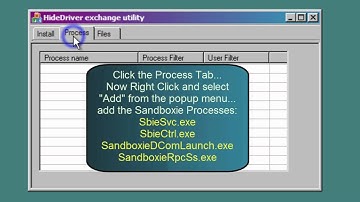 Buster Sandbox Analyzer Tutorial - Hiding The Sanboxie Processes