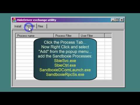 Buster Sandbox Analyzer Tutorial - Hiding The Sanboxie Processes
