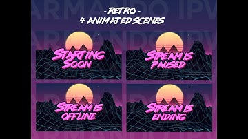 Animated Twitch Overlay Retro HD 1080p 16:9