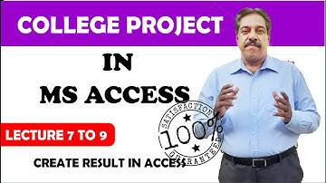 CREATE COLLEGE PROJECT IN MS ACCESS | MS ACCESS |