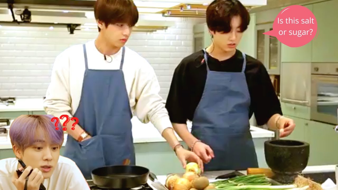 Jungkook and Taehyung trying to Cook ft. chaotic energy - YouTube