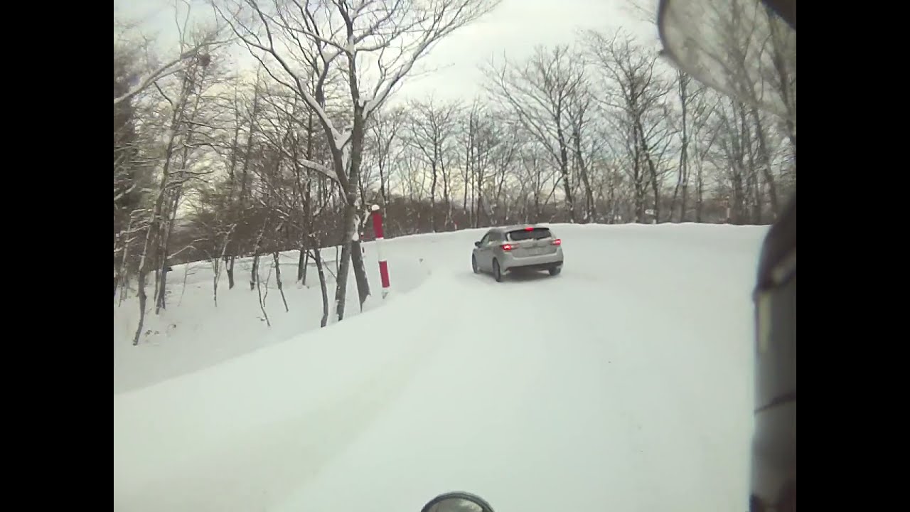 冬の蔵王エコーラインをバイクでただ下るだけの動画　（2018冬）