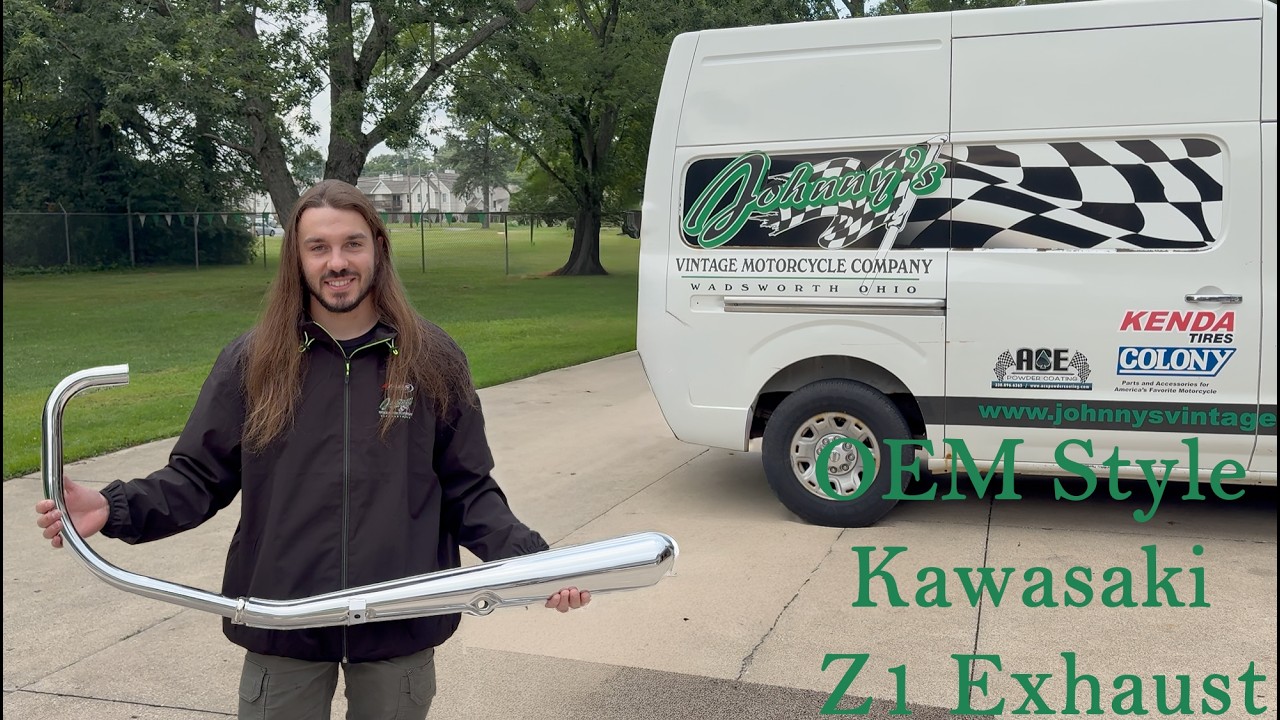 Kawasaki Z1 4 Into 4 OEM Style Exhaust - YouTube