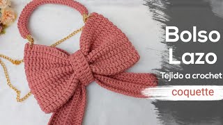 Tutoria| Bolso Lazo tejido a Crochet / Moda Coquette 🎀🎀 / facil y rapido