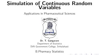 Simulation of Contineous Random Variables