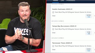 Pat McAfee Reacts To 2020 NFL Over\/Unders For Team Wins