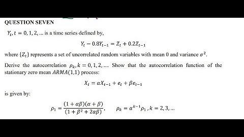 ARMA(1,1) Autocorrelation function derivation part 2        #timeseriesanalysis #timeseries