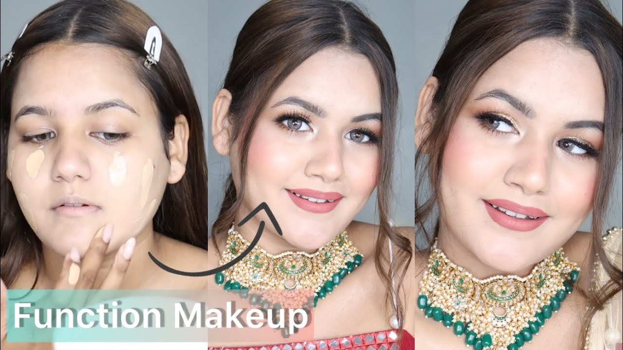How to do Parlour Makeup at Home (Step by Step) at home for beginners ...
