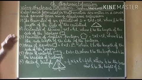 Ch-Algebraic Expressions (Using Algebraic Expressions-Formulas and Rules,Ex.12.4 Q.no-1(a,b,c))