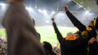 Borussia Dortmund - Hertha Berlin 8.2.2017 / Dortmund fans celebrate win