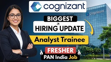 Cognizant Hiring Freshers for Analyst Trainee | PAN India Jobs | Apply Now!