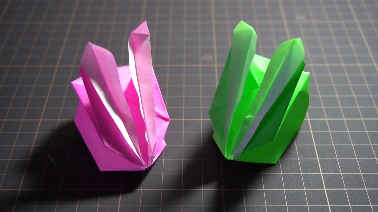 折り紙でうさぎの風船雪うさぎを折ってみた Youtube