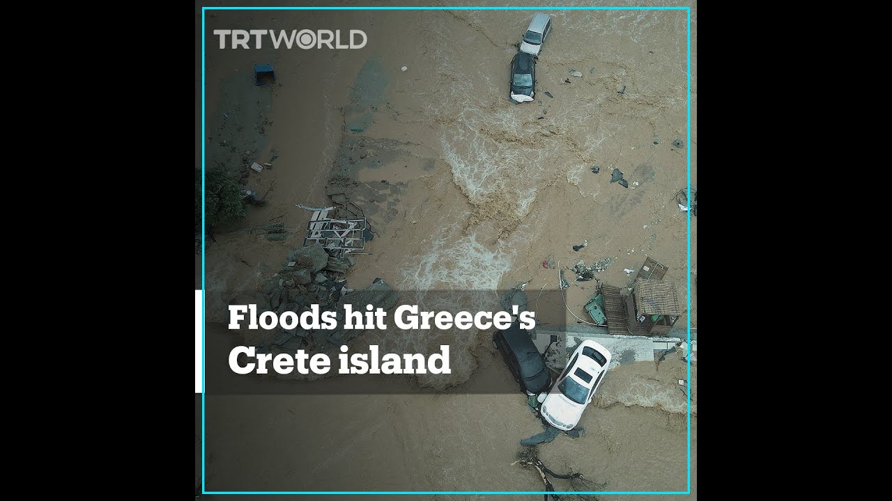 Chaos on Greece’s Crete island from heavy floods