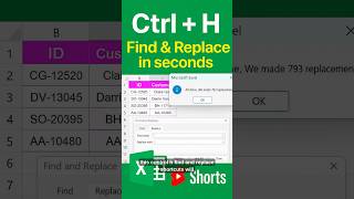 #54. ⏱️Save hours with Ctrl + H in Excel! Clean Excel data in seconds #exceltips #productivity
