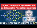 NiCo2S4 Optimization with Magnetic Properties analysis in CASTEP 2025 #dft #materialsscience