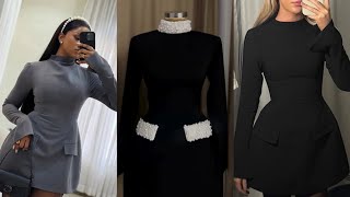 HOW TO SEW TRENDY A-LINE SHORT GOWN WITH WELT POCKET AND FUNNEL SLEEVE 