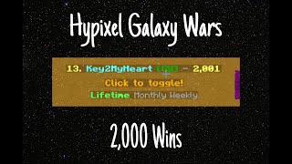 2,000 Wins || Hypixel Galaxy Wars