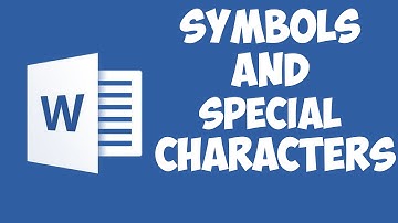 Word 2016 - Symbols and special characters