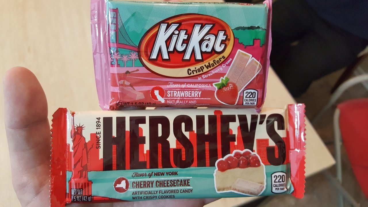 Kit Kat Strawberry & Hershey's Cherry Cheesecake Review WE Shorts