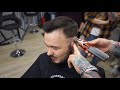 Classic Side Part  skin Fade Old School Мужские стрижки Плавный переход