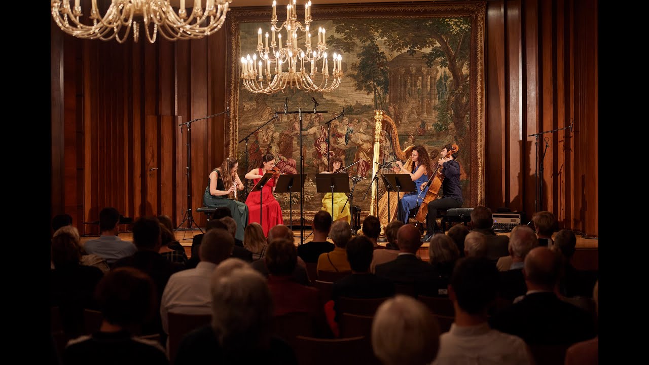 BeMusic by QUEENS DUO // J. Cras: Quintett for harp, flute, violin, viola & cello // 2. Animé