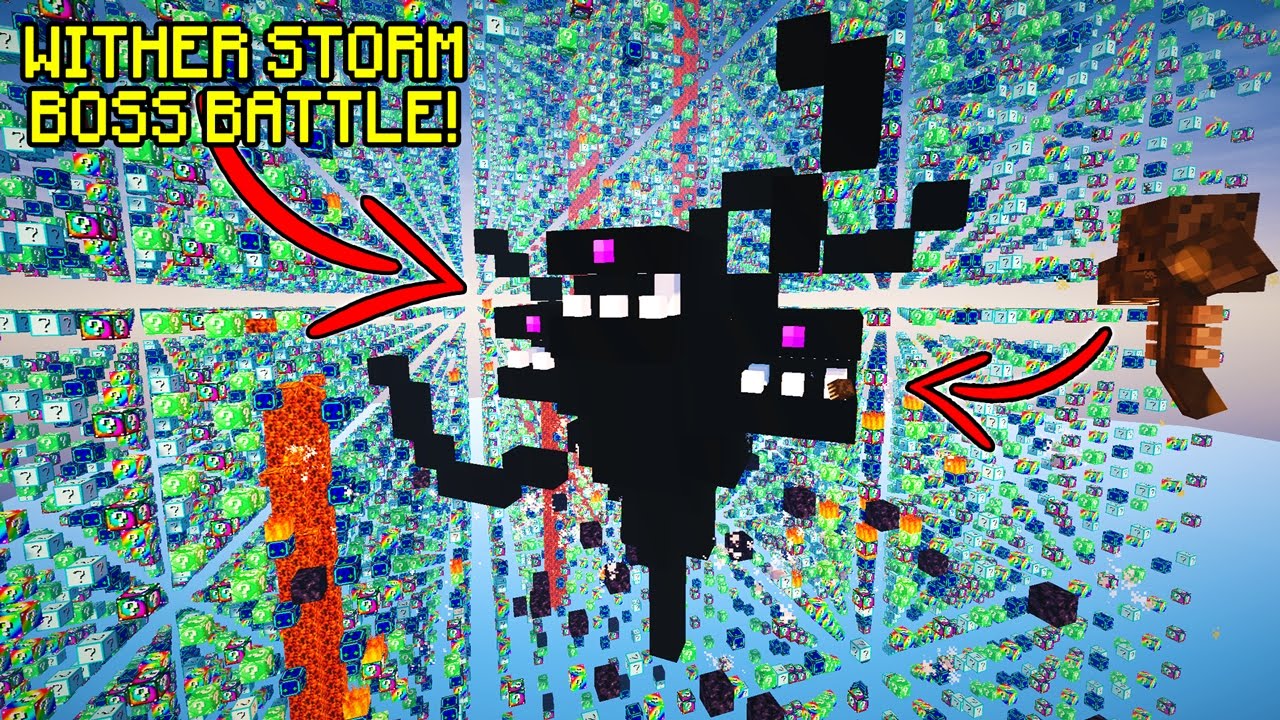 unspeakablegaming fortnite ULTIMATE WITHER STORM BOSS MINECRAFT LUCKY BLOCK BATTLE (EPISODE 2)