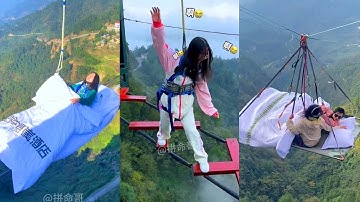 Bungee Jumping With Rope In Beautiful Place:Asmr Bungee Jumping