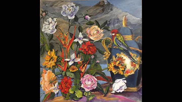 Painting of Roses and a Porcelain Jar - Christine ...