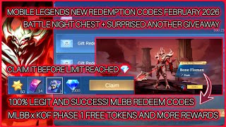 Mobile Legends Redeem Code February 7, 2026 Mlbb Free Permanent Skin, Diamond Redeem Codes Kof Token