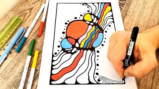 (655) Relaxing Art / Neurographic Art Inspired / Simple Tutorial / Meditative Art / Intuitive Art