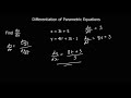 Differentiation of Parametric Equations