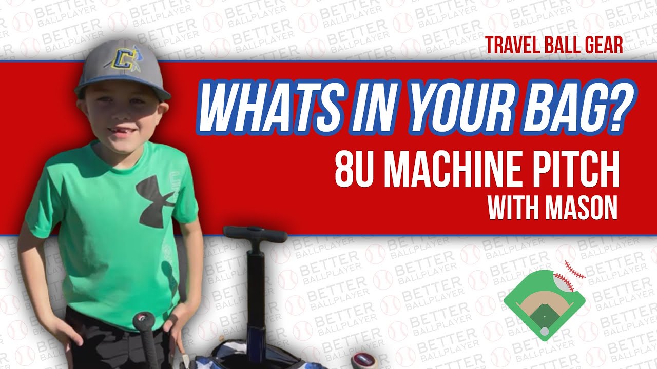 What's In Your Bag Mason 8u Travel Ball Baseball Gear