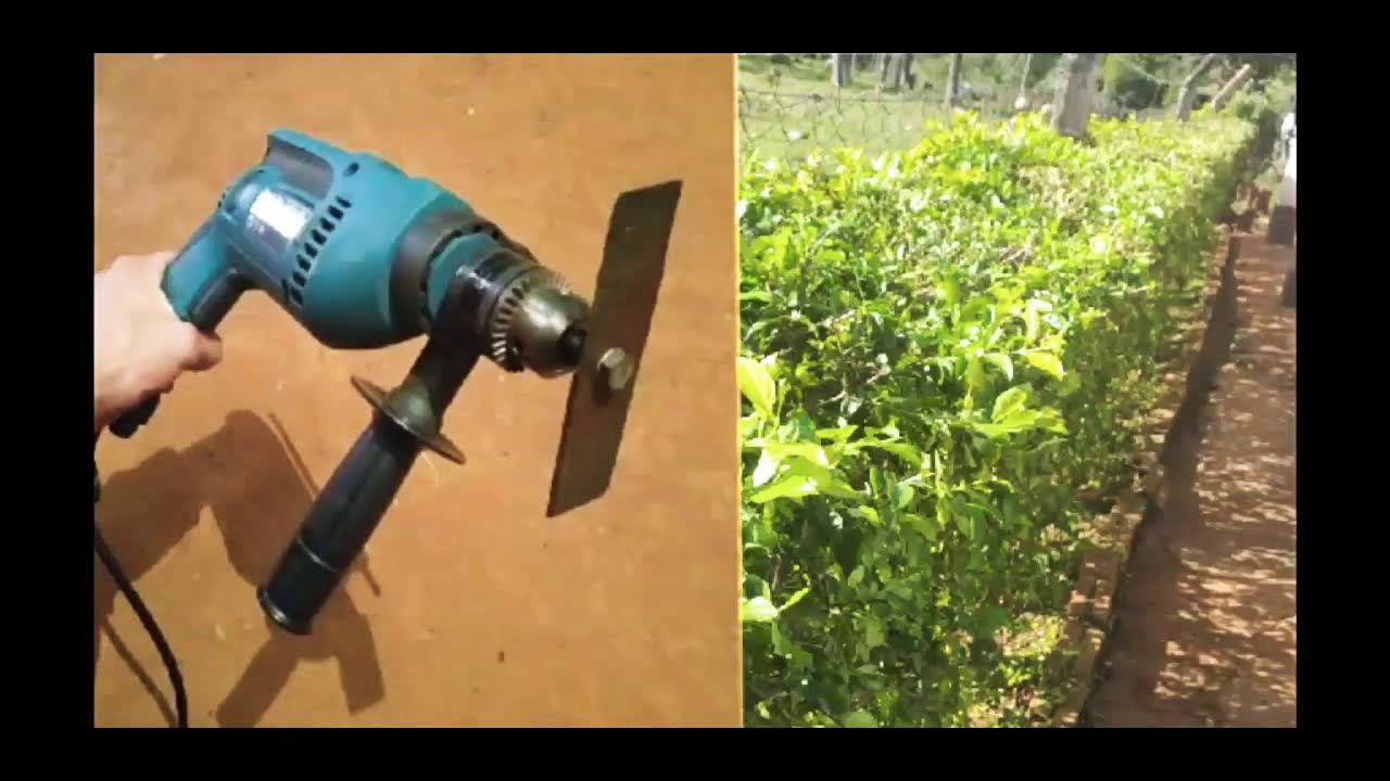 PODA DE PLANTAS CON UN TALADRO😎. Muy fácil de hacer - YouTube